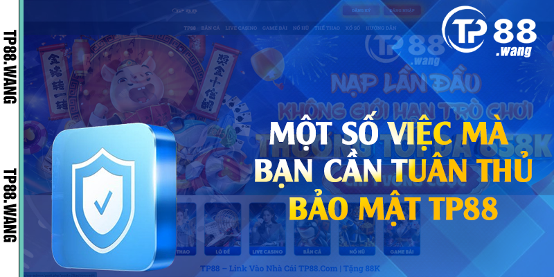 Một số việc mà bạn cần tuân thủ bảo mật TP88